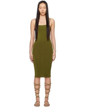 Isa Boulder Ssense Exclusive Khaki Jigsaw Midi Dress - Black