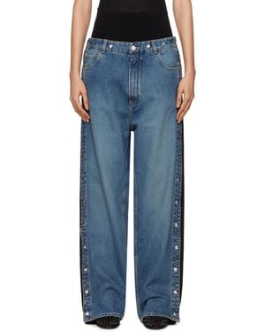 Alaïa Knit Band Jeans - Blue