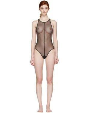 Ann Demeulemeester Black La Fille D'o Edition Soft Tulle Bodysuit