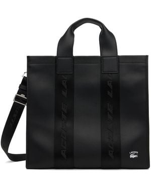 Lacoste Black Contrast Print Tote