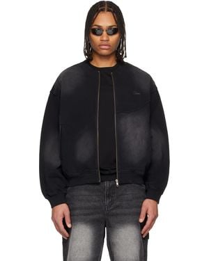 Dime ブラック フェード フリース ボンバージャケット