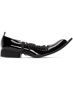 Comme des Garçons Black Patent Leather Pointed Oxfords