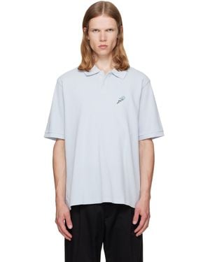 vowels Short Sleeve Pique Polo - Blue
