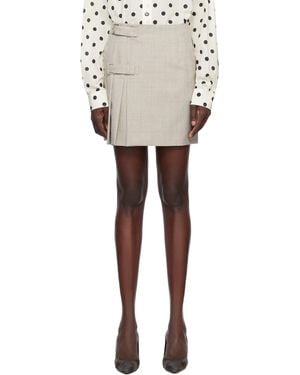 Moschino Wool Check Miniskirt - Black