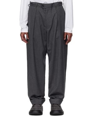 Engineered Garments グレー Carlyle トラウザーズ - ブラック