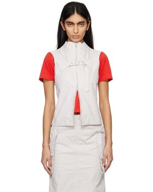 OPEN YY Belted Vest - Red