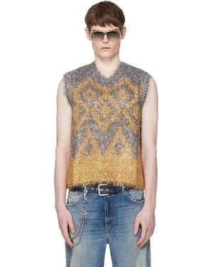 Acne Studios Metallic Knit Vest - Blue
