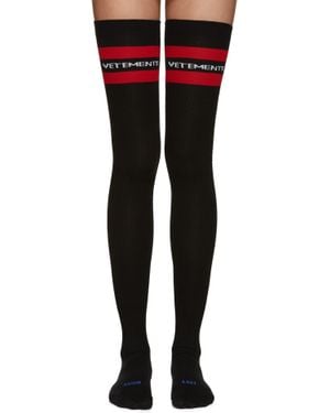 Vetements Ssense Exclusive Black Thigh-high Socks