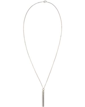 Vetements Silver Snuff Necklace - Metallic
