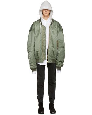 Vetements Green Oversized Bomber Jacket