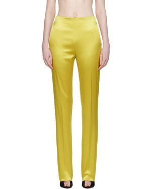 Valentino Double Duchesse Stretch Trousers - Yellow