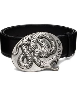 Lu'u Dan Twisted Snake Cowboy Belt - Black
