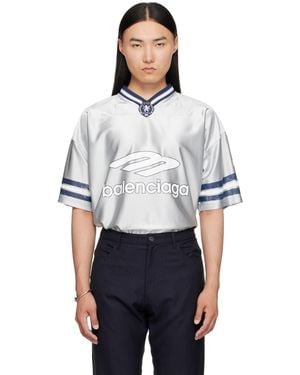Balenciaga V-Neck Oversized T-Shirt - Grey