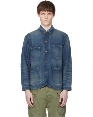 RRL Torrington Engineer Denim Jacket - Blue