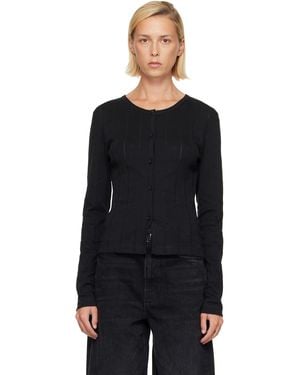 Ganni Pointelle Cardigan - Black