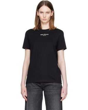 Balmain Paris' Print T-Shirt - Black