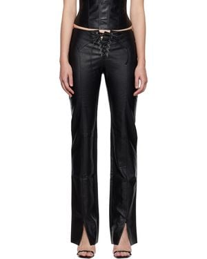 Miaou Element Faux-leather Trousers - Black