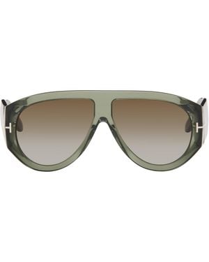 Tom Ford Lunettes De Soleil Bronson Vertes - Gris