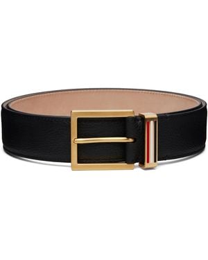 Thom Browne Soft Pebble Grain Metal Loop Belt - Black