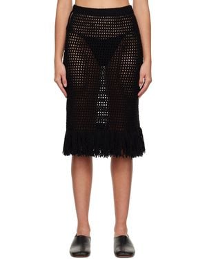 Niccolò Pasqualetti Grata Midi Skirt - Black