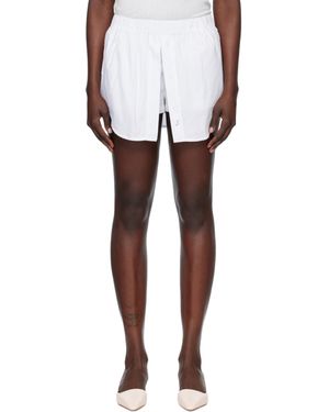PRAYING Jupe-Short Blanche À Boutons Exclusive À Ssense - Noir