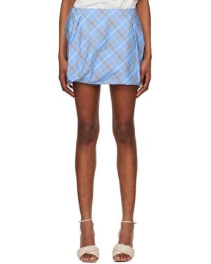 MSGM Check Miniskirt - Blue