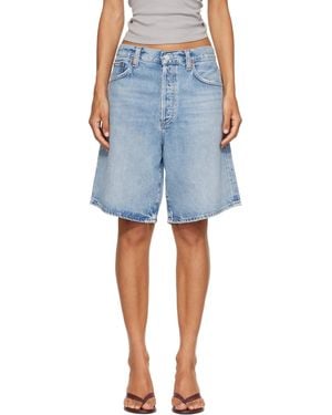 Agolde Indra Denim Shorts - Blue