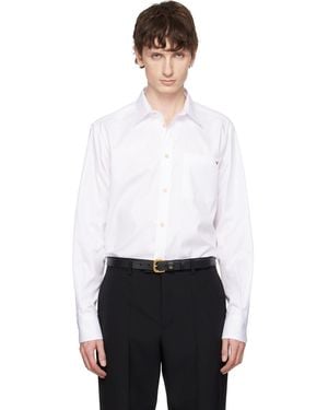 Valentino Oxford Cotton Vgold Shirt - White