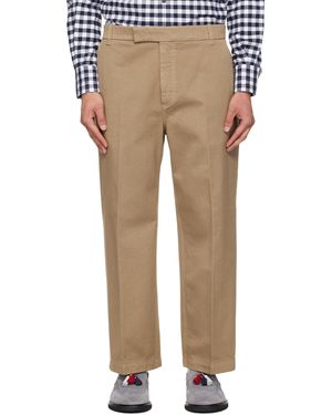 Thom Browne Cotton Twill Utility Trousers - Natural