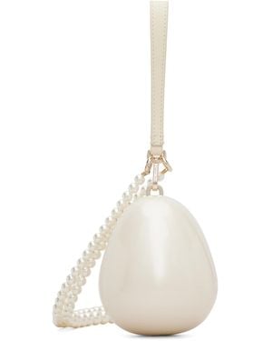 Simone Rocha Off- Pearl Egg Bag - Natural