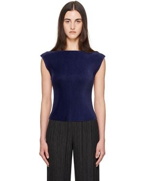 Pleats Please Issey Miyake Haut Mist September Bleu Marine