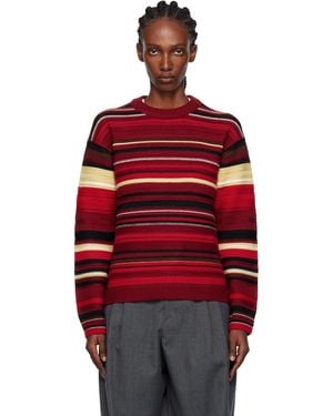 JW Anderson レッド マルチ ボーダー セーター