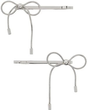 Marland Backus Ssense Exclusive Bow Hair Clips - White
