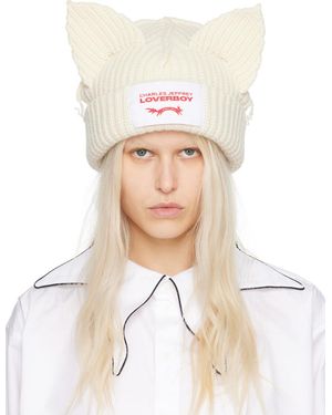 Charles Jeffrey オフホワイト Chunky Ears ビーニー