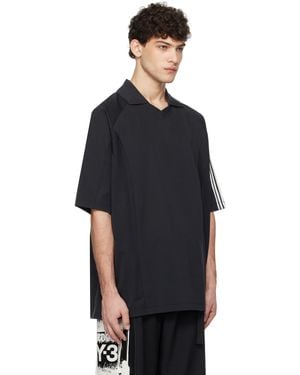 Y-3 ワイスリー SHORT SLEEVE POLO Essential Multi Stripe Cotton Jersey Short Sleeve Polo – Van