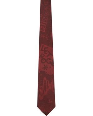 Vivienne Westwood バーガンディ 8.5Cm 'Rock' ネクタイ - ブラック