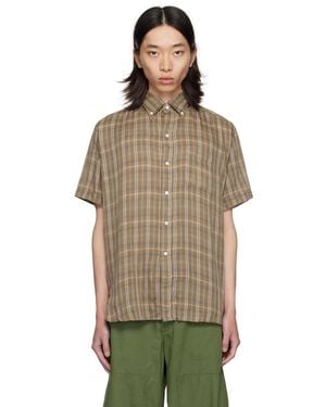 Beams Plus ブラウン クラシックフィット シャツ - マルチカラー