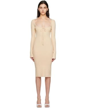 GUIZIO Bow Midi Dress - Black