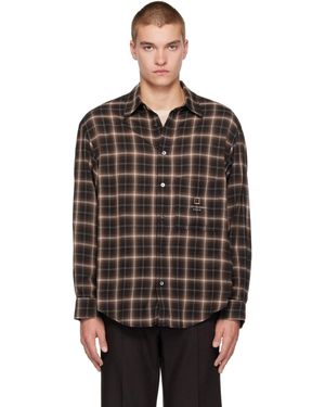 WOOYOUNGMI Ombre Check Shirt - Black