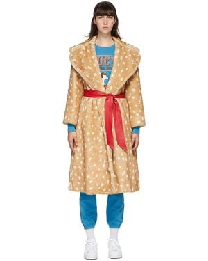 Marc Jacobs Brown Faux-fur Deer Coat - Multicolor