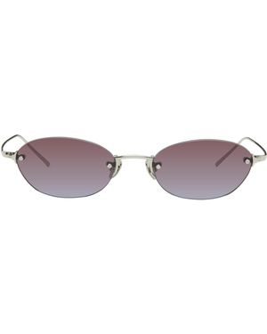 AKILA Lunettes De Soleil Io Argenté Et Mauve Exclusives À Ssense - Noir