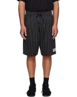 Y-3 Mesh Pinstripe Shorts - Black