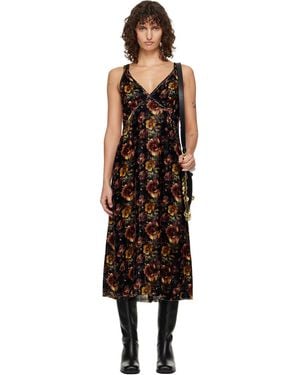 R13 Grunge Slip Dress - Black