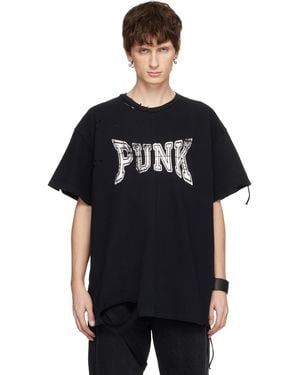 MATIERES FECALES Knit 'Punk' T-Shirt - Black