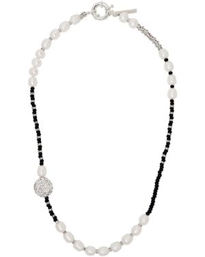 PEARL OCTOPUSS.Y Collier argenté à perles et à ornements en verre taillé - Multicolore