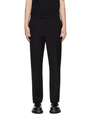 Ferragamo Flat Front Pants - Black