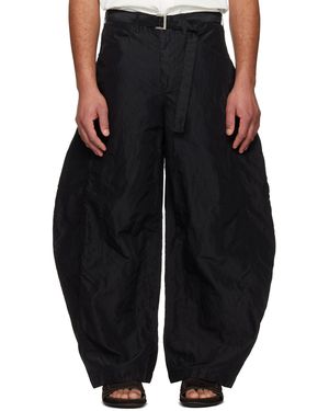 Sacai Treated Nylon Twill Trousers - Black