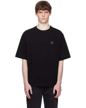 Maison Kitsuné T-Shirt Surdimensionné Noir À Écusson À Logo Bold Fox Head