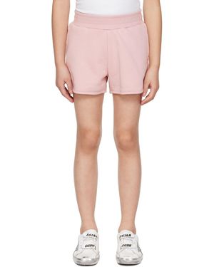 Golden Goose キッズ｜ピンク グリッター ショートパンツ