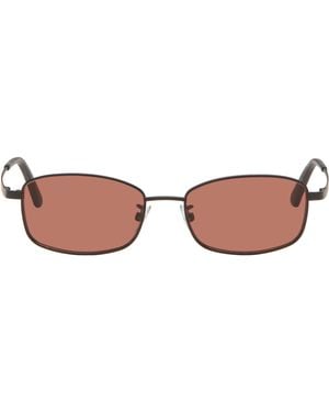 Our Legacy Rectangular 'Librarian' Sunglasses - Brown
